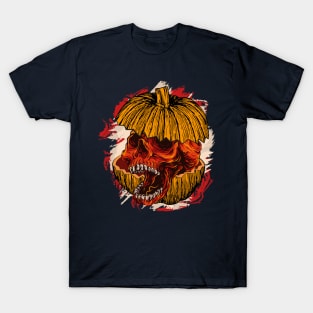 Skull and pumpkin T-Shirt